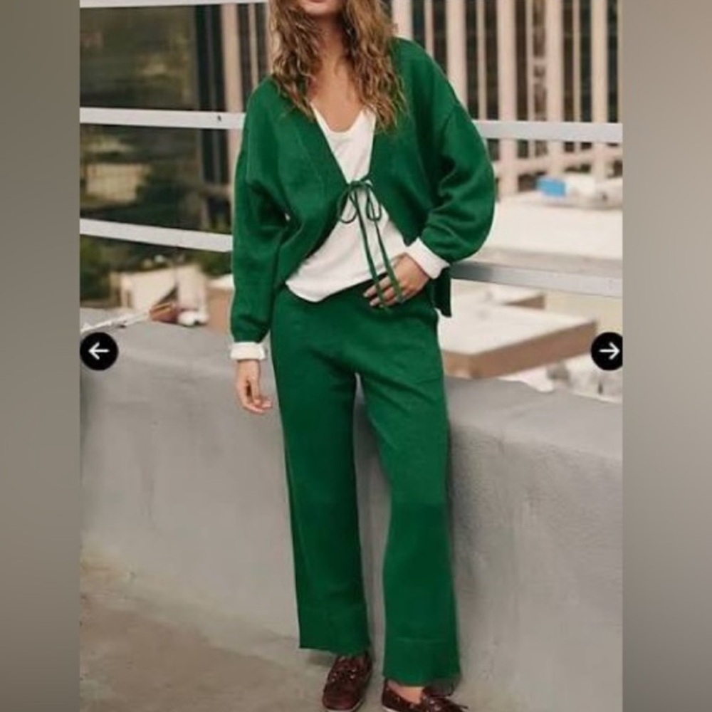 FREE PEOPLE Solar Sweater Cardigan Pants Set
